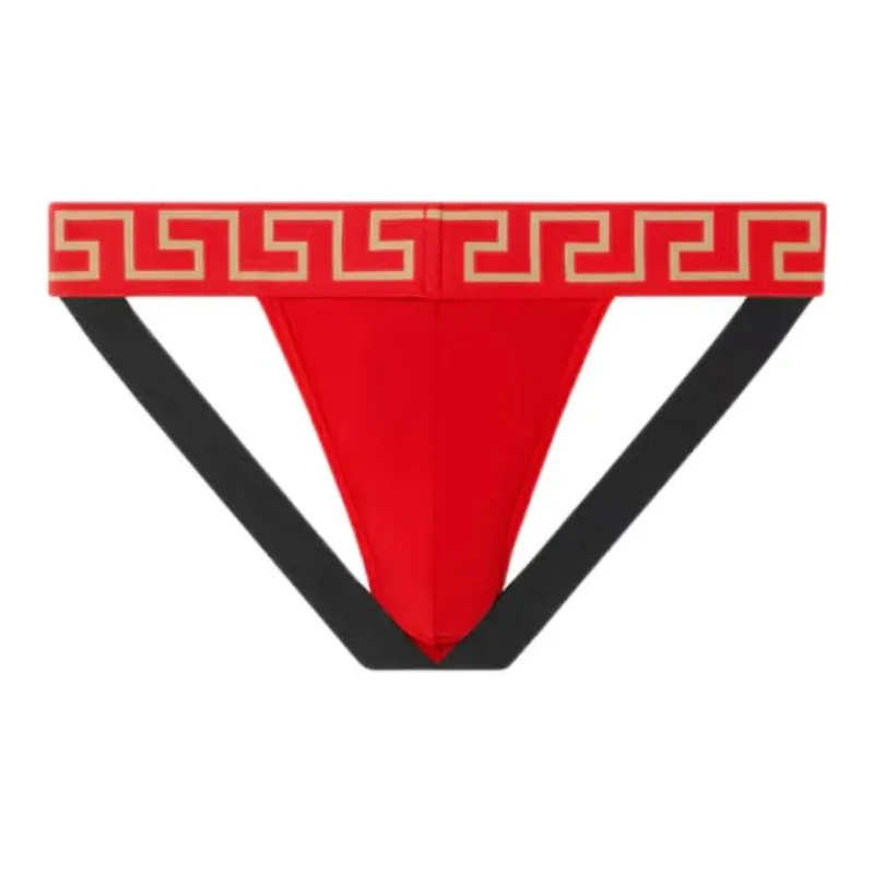 VERSACE Greca Border Stretched Jockstrap-1