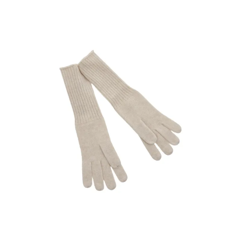 HELEN KAMINSKI Cashmere Knit Gloves Women's Beige-1