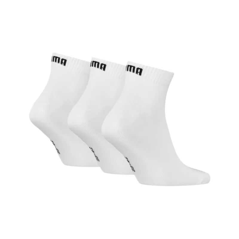 PUMA QUARTERUnise Ankle Socks Unisex 3 Pack White-1