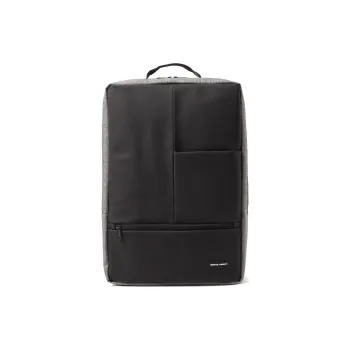 Beams Heart Polyester Backpack Men's Charcoal Gray & Black