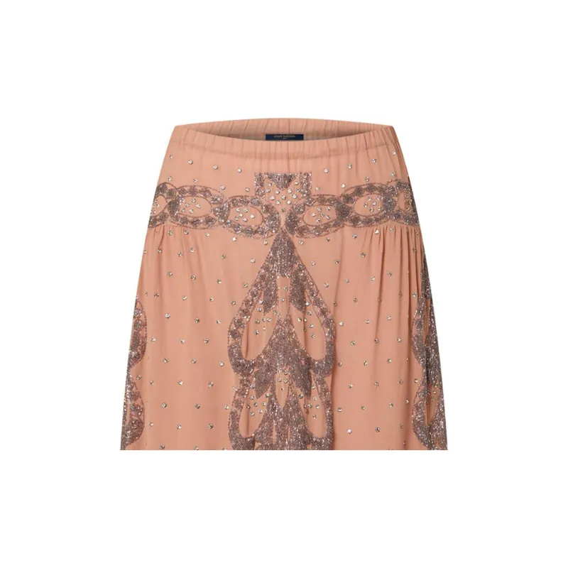 LOUIS VUITTON Casual Long Skirts Women's Pink-2