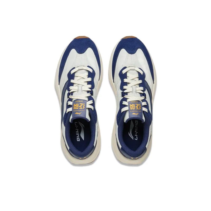 LiNing Cushioning Anti-Slip And Wear-Resistant Support Low-Top Casual Shoes Men's Gray Blue-3