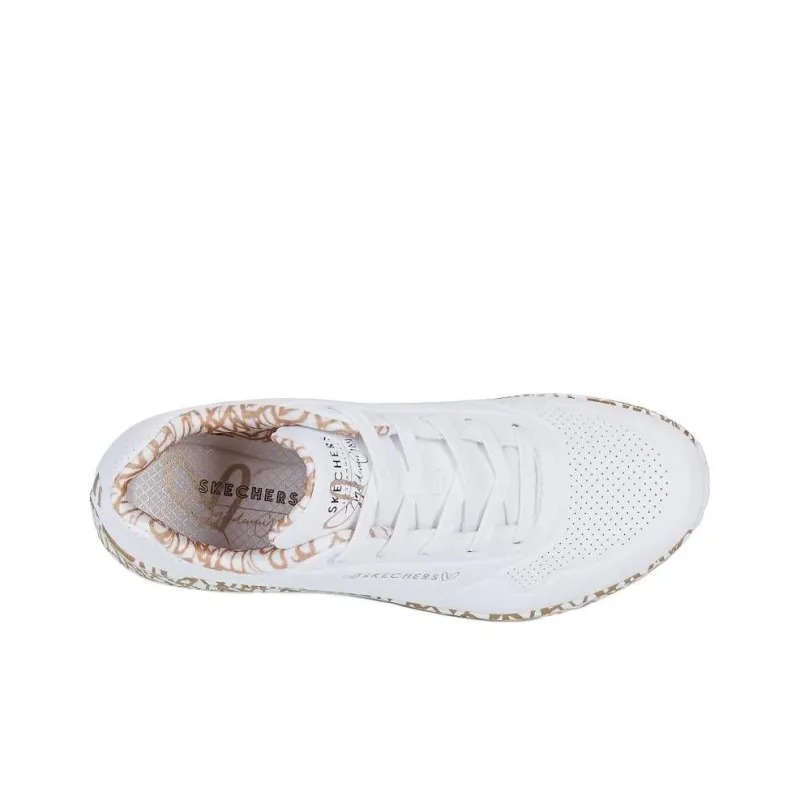 JGoldcrown x Skechers Anti Slip Wear Resistant Low Top Casual Shoes Women's White-3