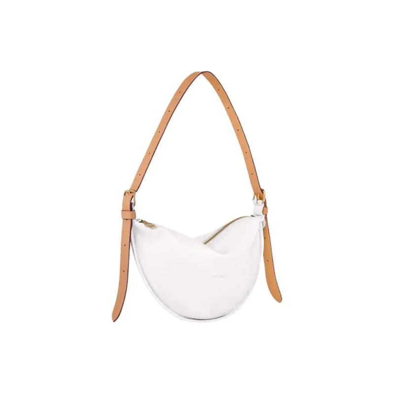LONGCHAMP Sheepskin Crossbody Bag Shoulder Bag Medium Size Women's White-2