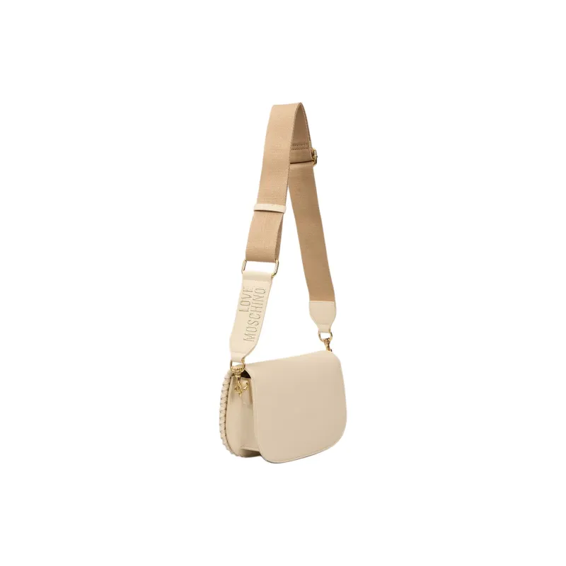 LOVE MOSCHINO Braided Logo Plaque Crossbody Bag-2