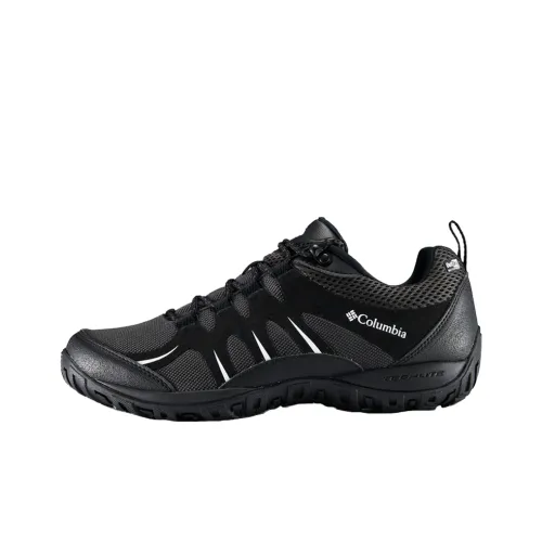 Columbia Slip Resistant Low Top Trekking Shoes Men's Gray