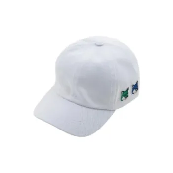 Maison Kitsune Baseball Caps Unisex White