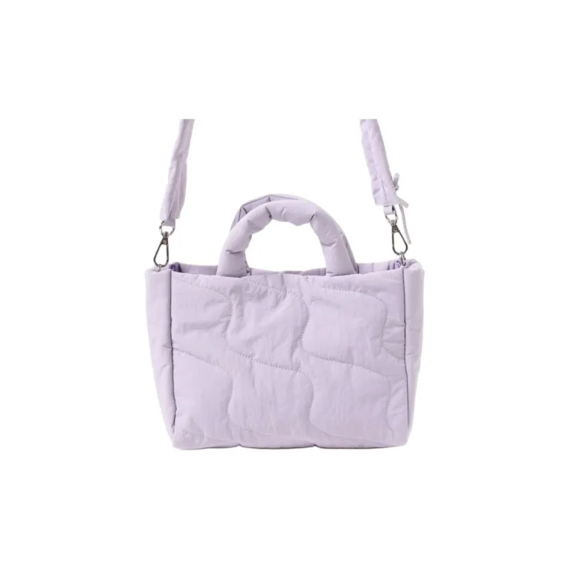 Beams Nylon Tote Bag, Shopping Bag, Shoulder Bag, Handbag Women's Purple-1