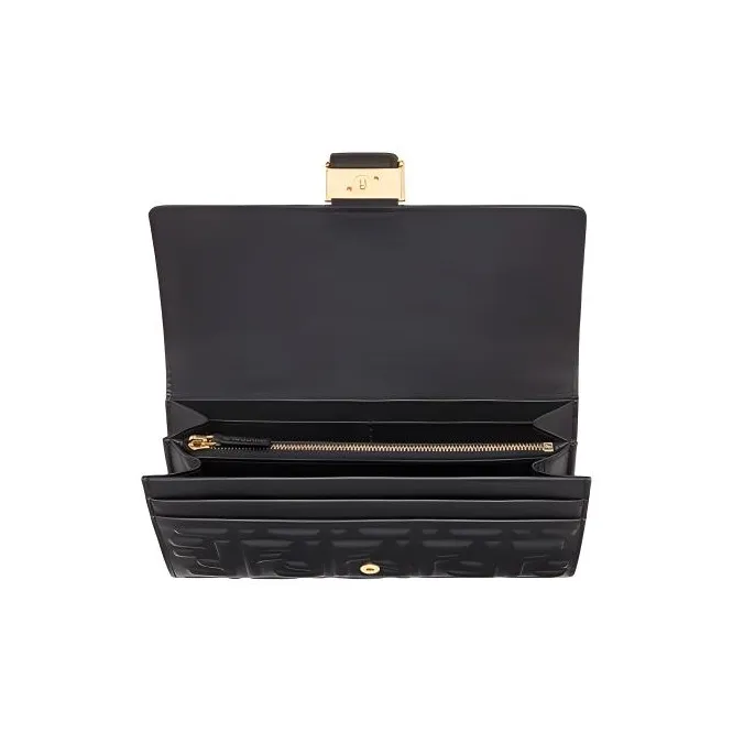 FENDI By Marc Jacobs Baguette Continental Black Nappa Leather Wallet-2