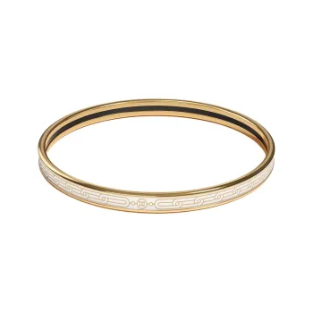 HERMES Enamel Bangles Women's White