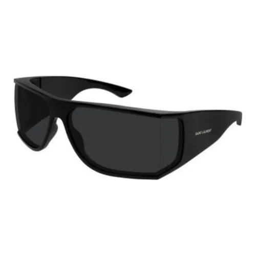 SAINT LAURENT Injection Molded Irregular Shape Sunglasses Men's Black