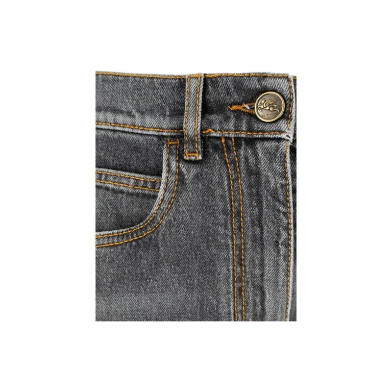 ETRO Wide Leg Washed Denim Jeans-2