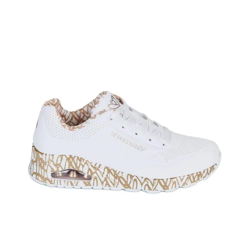 JGoldcrown x Skechers Anti Slip Wear Resistant Low Top Casual Shoes Women's White-1
