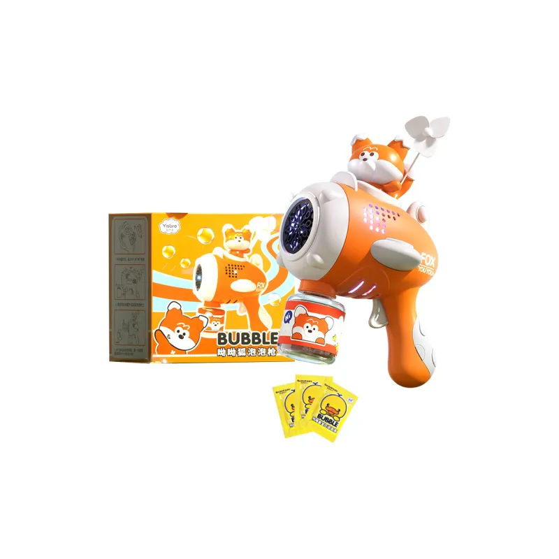 YISBRO Pop Up Fox Blows Bubble Machine Handheld Bubble Machines-2