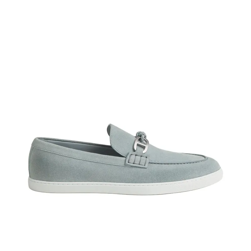 HERMES Ignacio Loafers Men's Light Blue-1