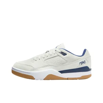 Jordan FLIGHT COURT Anti Slip Wear Resistant Low Top Vintage Basketball Shoes Men's Gray Blue