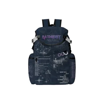 8atheist Polyester Backpack Regular Unisex Blue