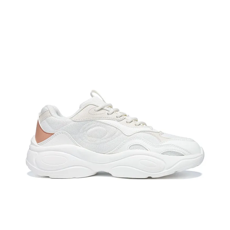 361° Breathable Lightweight Slip-Resistant Low-Top Casual Shoes Women's Feather White Oat Milk-1