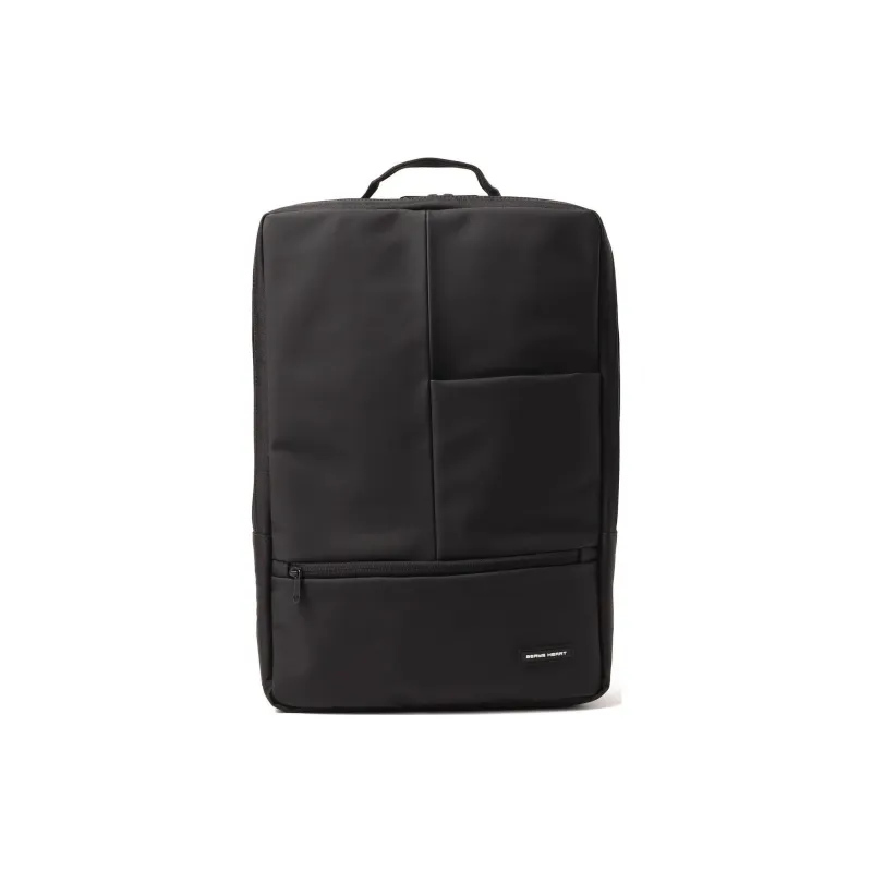 Beams Heart Polyester Backpack Men's Black-0