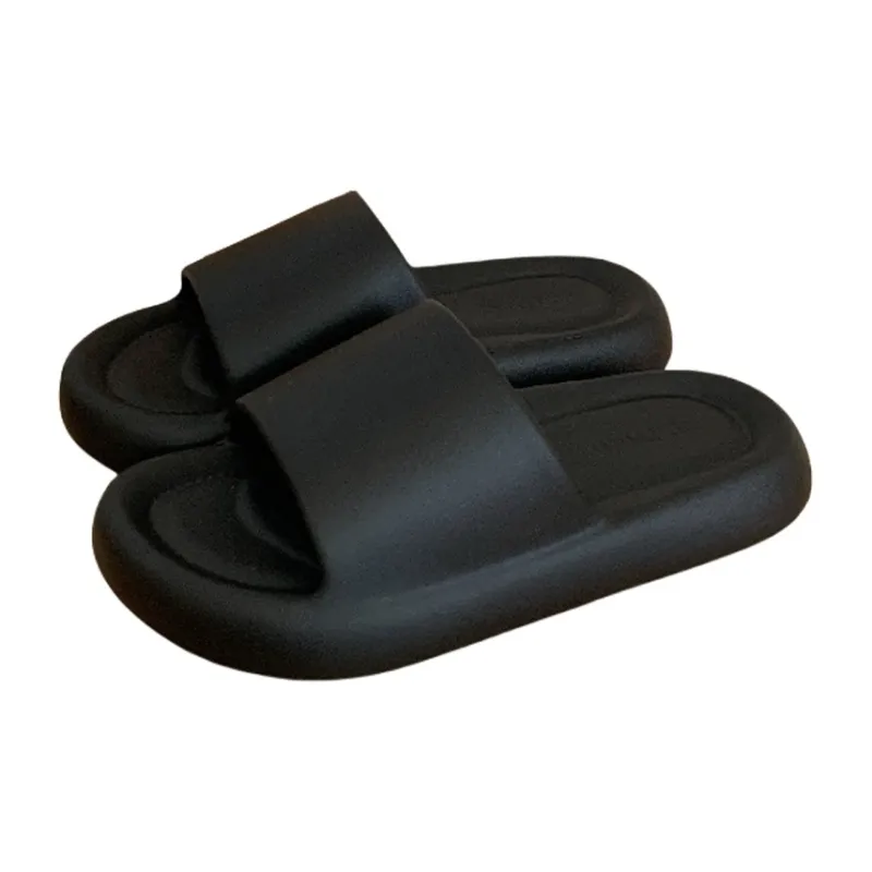 Thin Strips Slippers Unisex, White-20