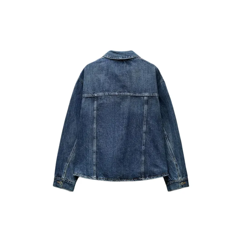 ZARA Trf Denim Jacket Women's Blue-1