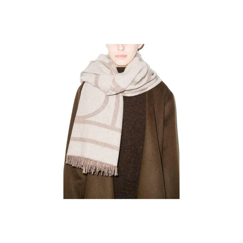 TOTEME Monogram Knitted Scarf-4