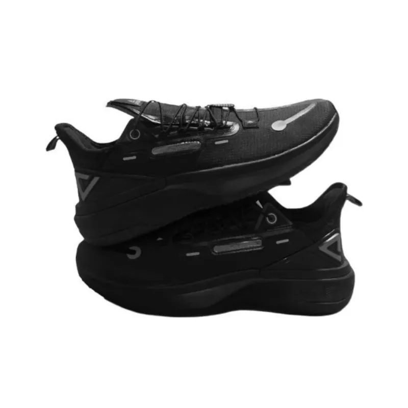 PEAK State Pole 4.0 Cushioning Wear Resistant Low Top Running Shoes Unisex All Black-2