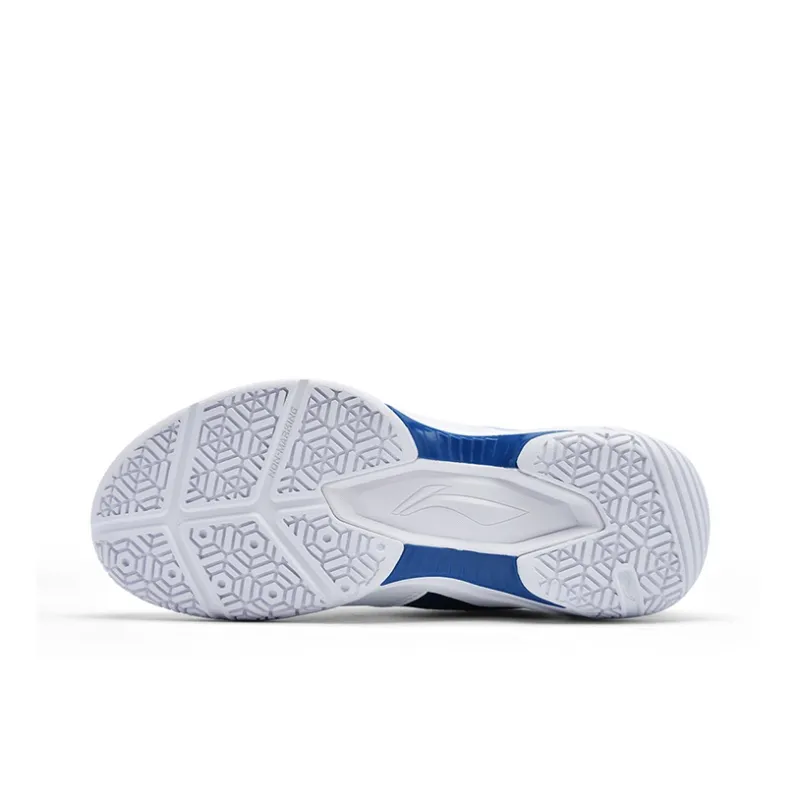 LiNing Thunder Training Cushioning Anti-Slip And Wear-Resistant Low-Top Badminton Shoes Unisex White Blue-7