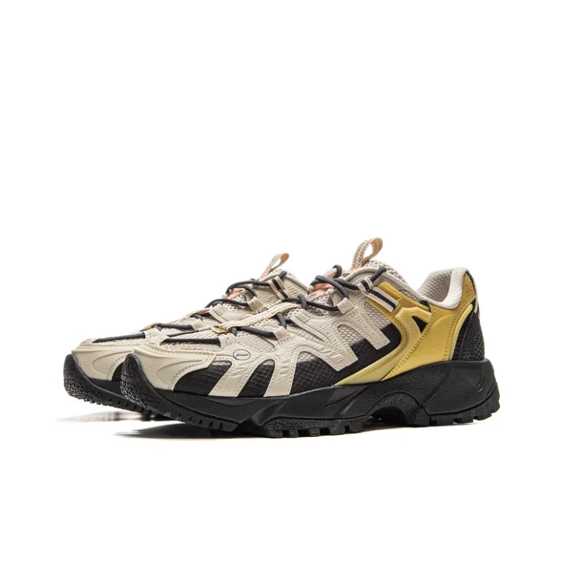 LiNing CF Tracing, Xingye Slip Resistant And Abrasion Resistant Grip Low Top Hiking Shoes Unisex Oats Black-2