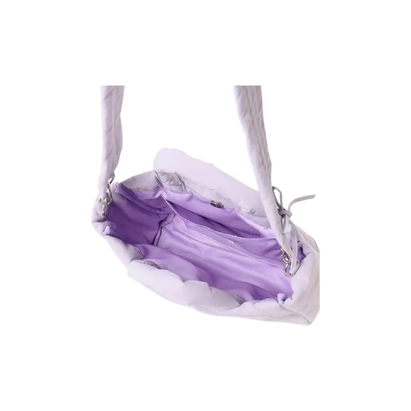 Beams Nylon Tote Bag, Shopping Bag, Shoulder Bag, Handbag Women's Purple-7
