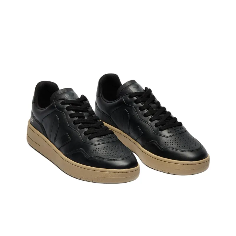 VEJA V 90 Low Top Skateboard Shoes Unisex Black-2