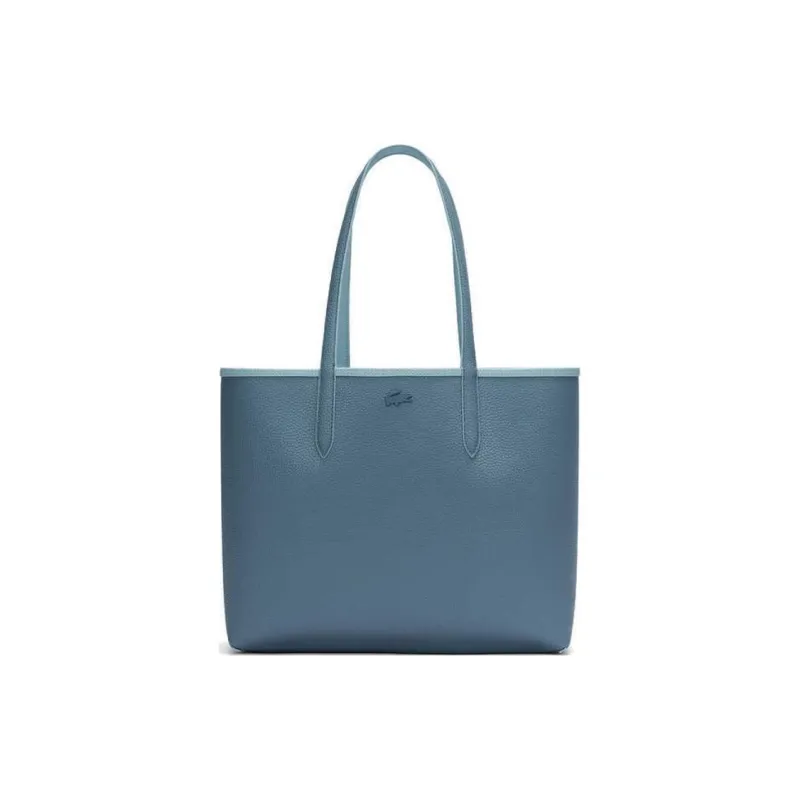 LACOSTE PVC Tote Bag, Shopping Bag, Handbag, Shoulder Bag Tubas Women's Light Blue & Gray Blue-1