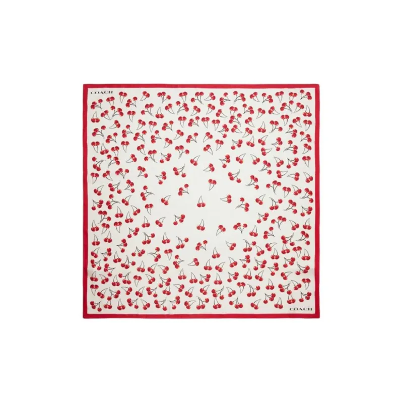 COACH Mulberry Silk Scarves Unisex Multicolor-0