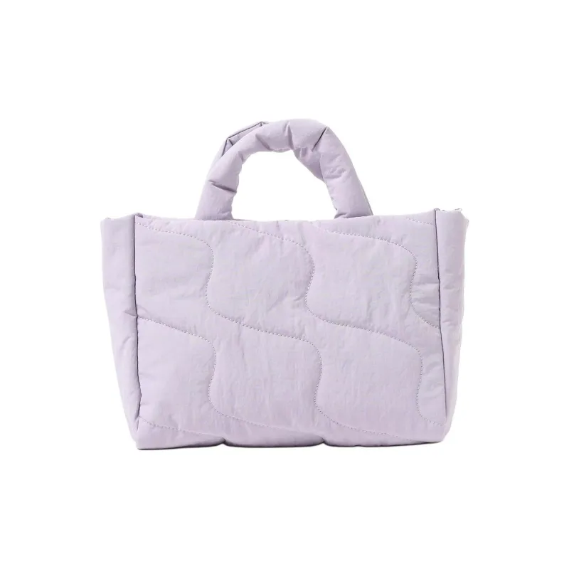 Beams Nylon Tote Bag, Shopping Bag, Shoulder Bag, Handbag Women's Purple-0