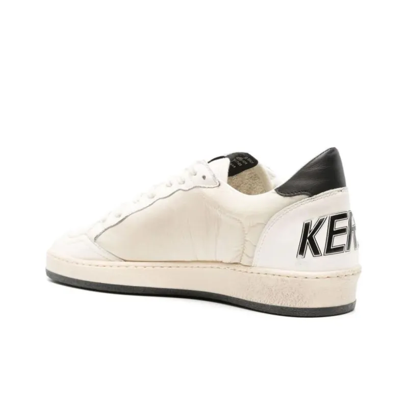 Golden Goose Ball Star Low Top Skateboard Shoes Men's Ecru-4