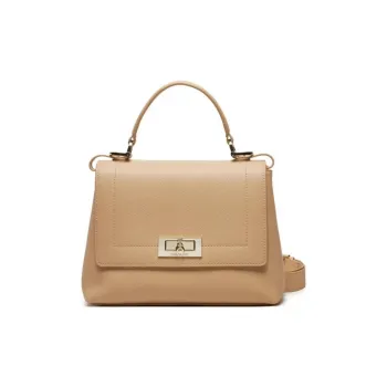 Patrizia Pepe Leather One Shoulder Handbag Women's Beige