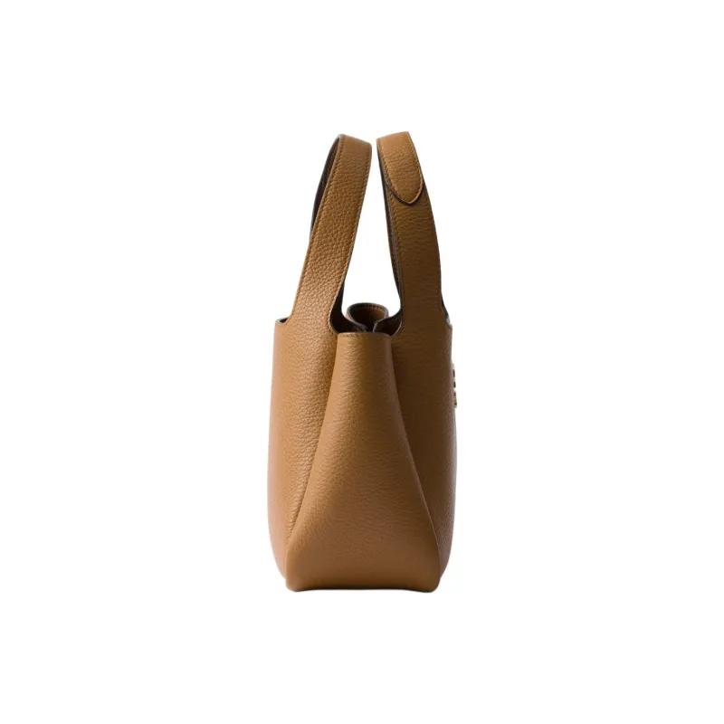 PRADA Cow Leather Tote Bag Shopping Bag Handbag Mini Women's Camel-2