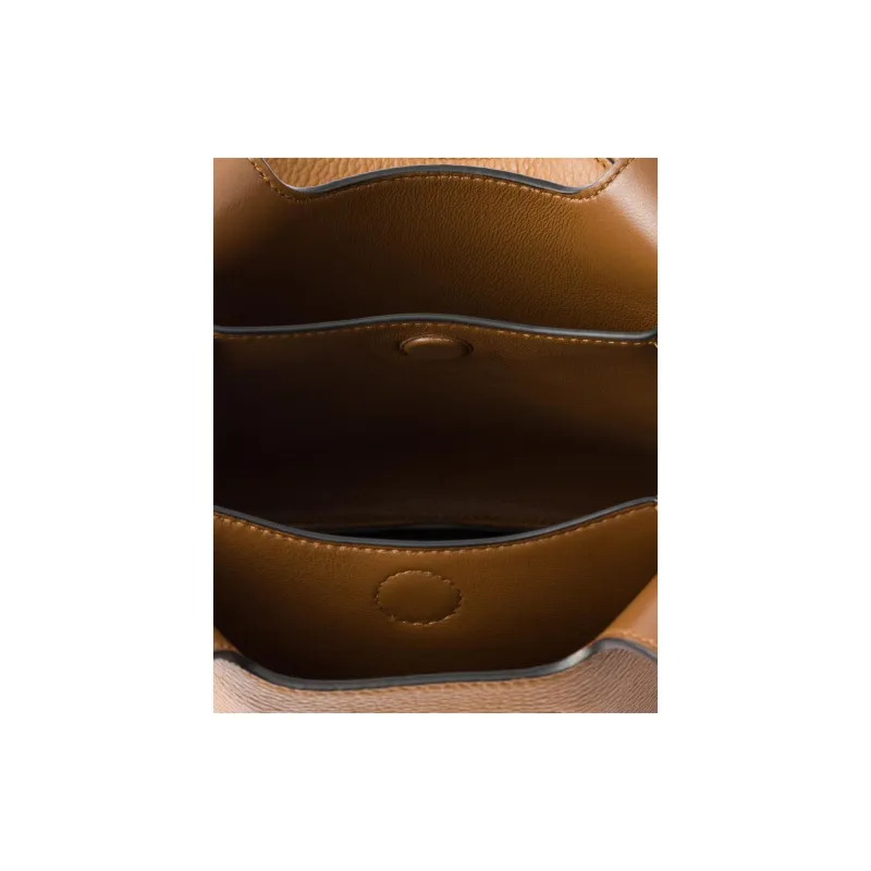 PRADA Cow Leather Tote Bag Shopping Bag Handbag Mini Women's Camel-4