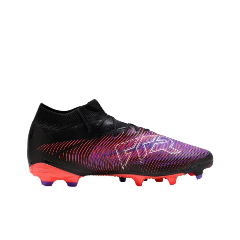 PUMA FUTURE 8 Anti-Slip Wear-Resistant Soccer Shoes Men's Black Purple-1