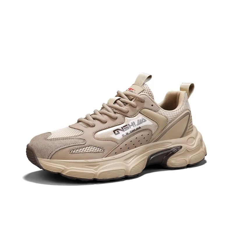 G.N.SHIJIA Anti-Slip Wear-Resistant Breathable Lightweight Height Increasing Low-Top Chunky Sneakers Men's-8