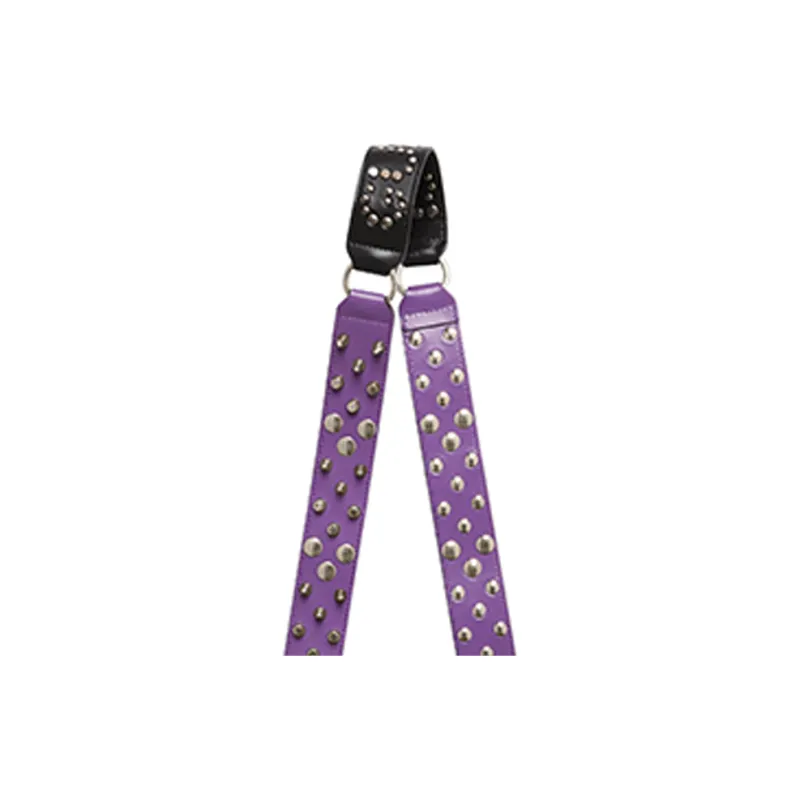 GUCCI Leather Shoulder Strap Bag Straps Women's Purple-4