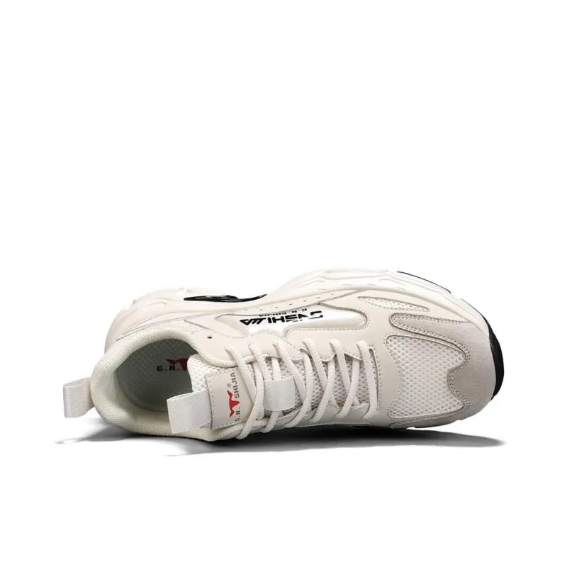 G.N.SHIJIA Anti-Slip Wear-Resistant Breathable Lightweight Height Increasing Low-Top Chunky Sneakers Men's-4