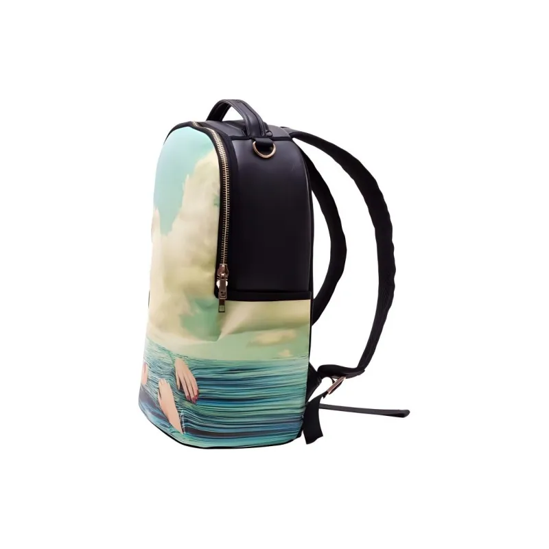 SELETTI PVC With PU And Polyester Backpack Unisex Daughter Of The Sea-2