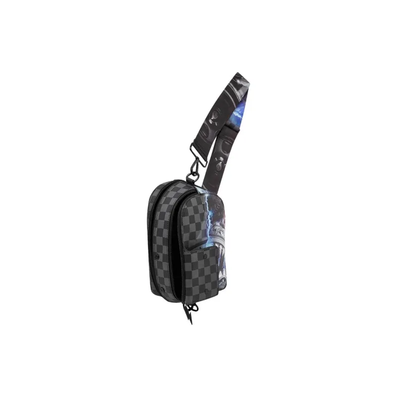 SPRAYGROUND Artificial Leather Sling Bag, Fanny Pack, Shoulder Bag, Crossbody Bag Regular Men's Black-2