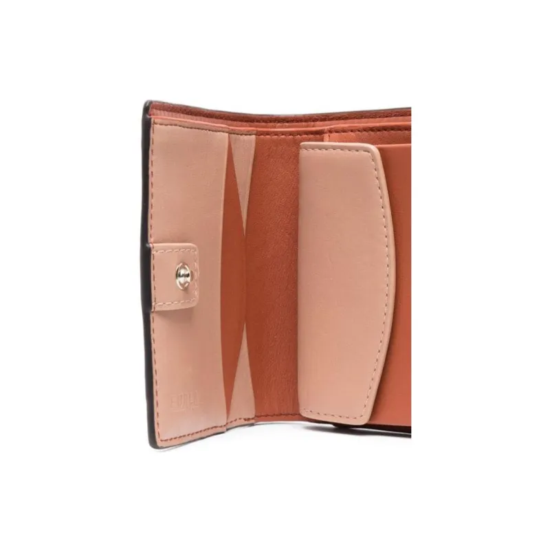Furla Calfskin Wallet Women's Orange-4