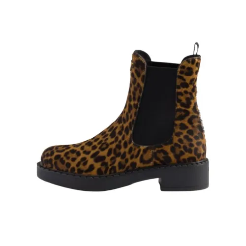 PRADA Honey Short Chelsea Boots 5cm Women's Brown