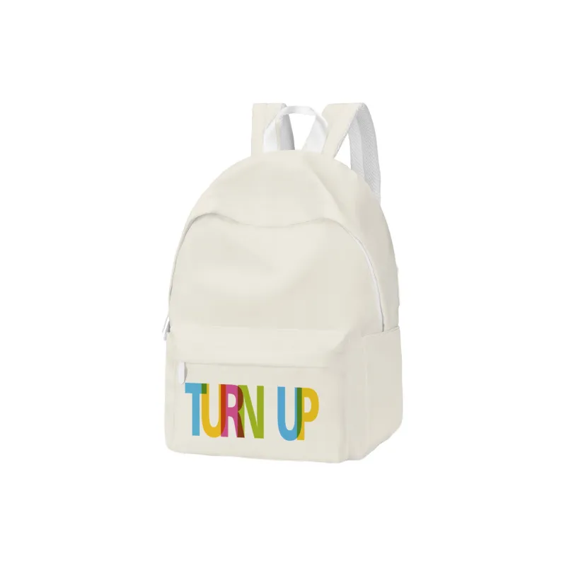 TURN UP Polyester Backpack Regular Unisex Apricot/Multicolor-5