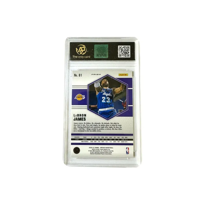 PANINI LeBron James Lakers Mosaic Green Maixike Fold Refringence Basketball Card 8 Points Graded Cards 1 Pc-1