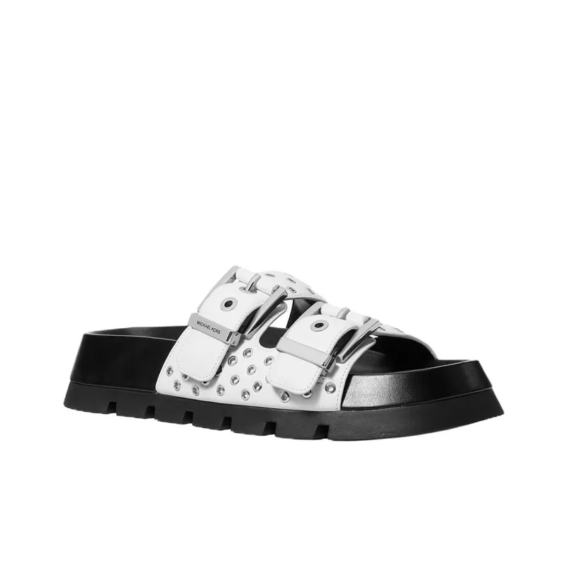 MICHAEL KORS Colby Slide Slippers Women's White-2