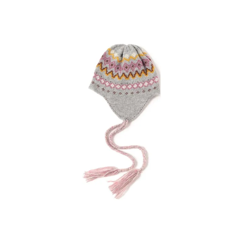 Beams Acrylic, Knitted Fabric Beanies Women's Gray-1